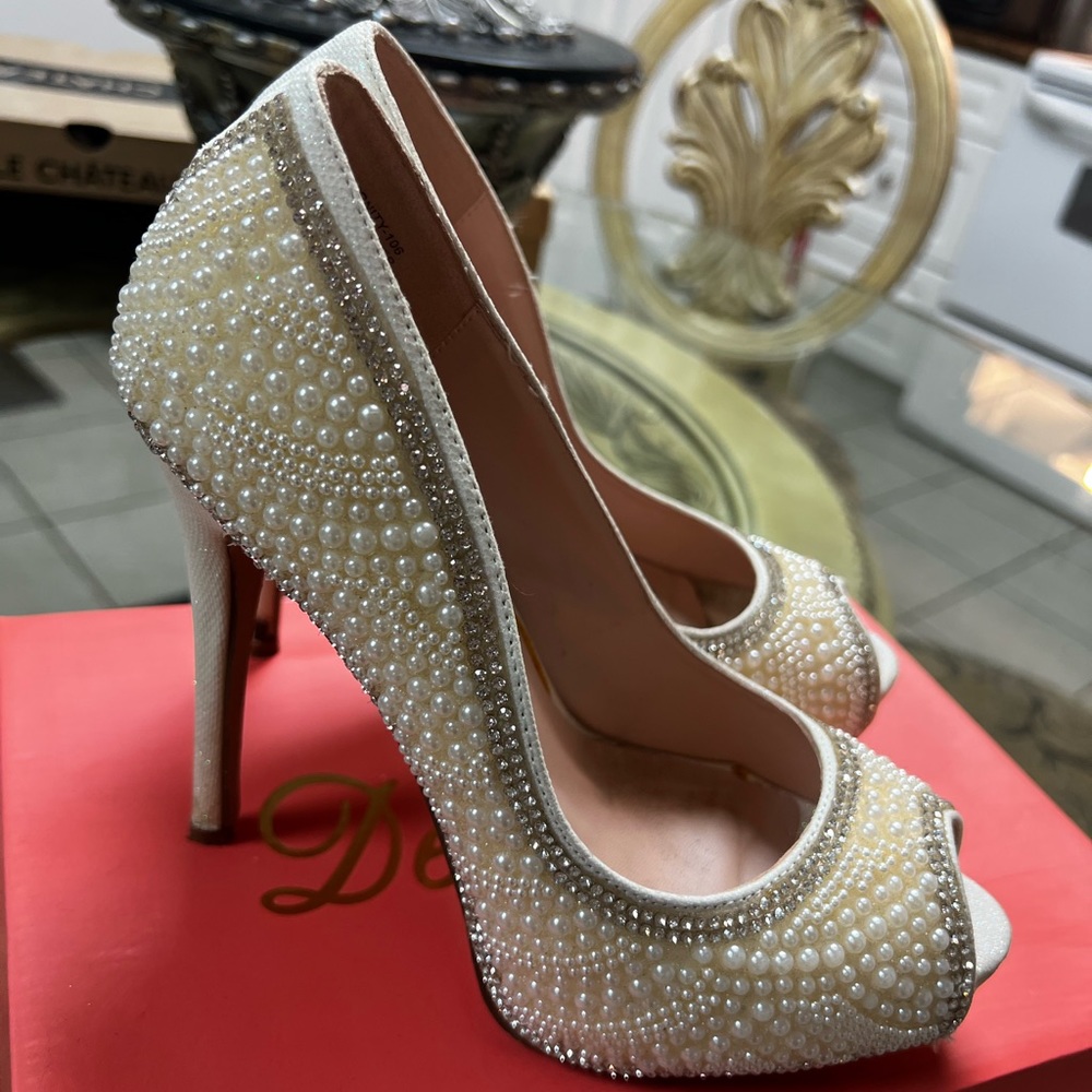 Beautiful high heels for wedding or a special occasion.